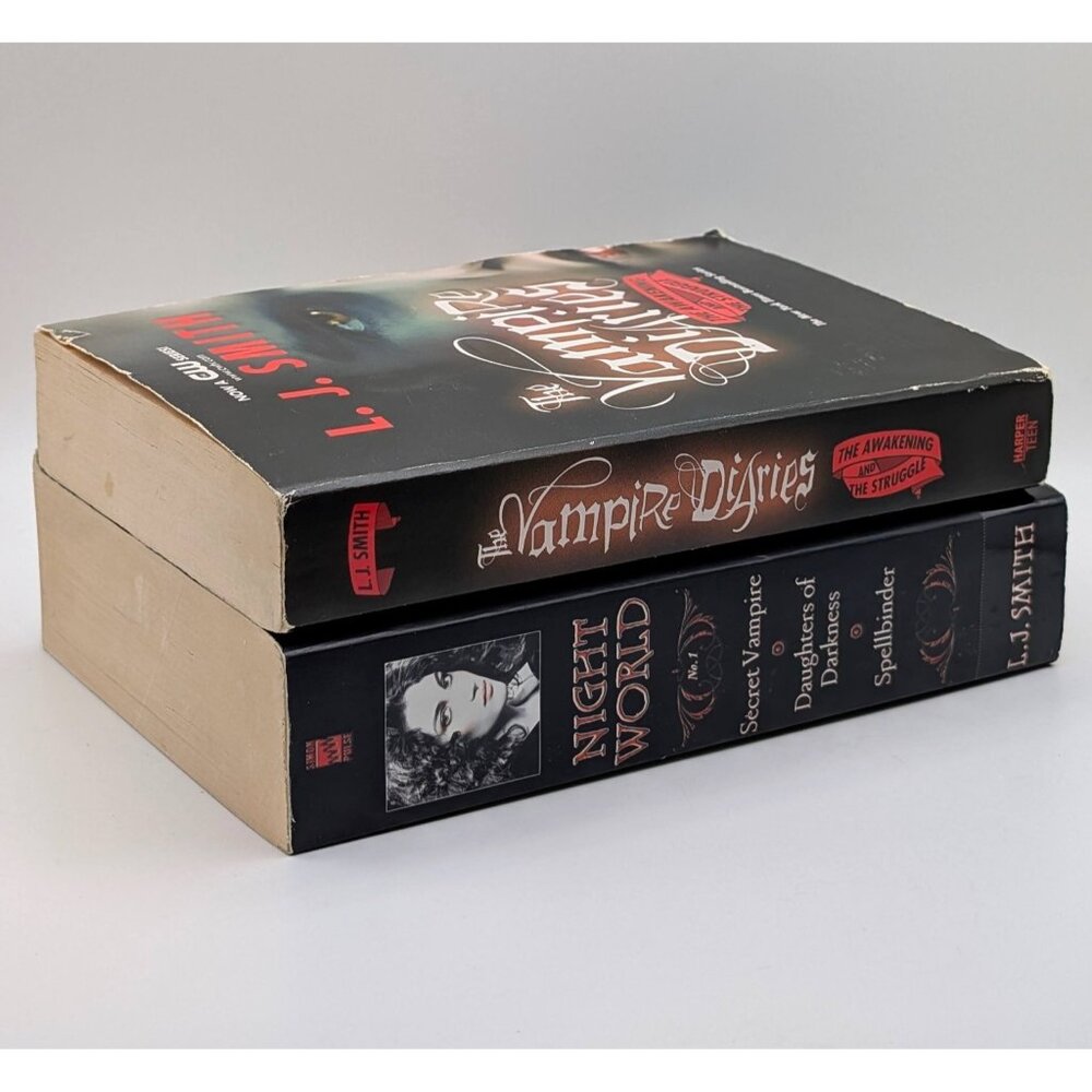Lot of 2 Night World Vol 1 & Vampire Diaries Vol 1 L. J. Smith Horror Book Set
